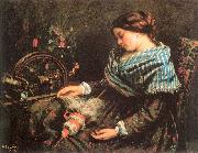 The Sleeping Spinner Courbet, Gustave